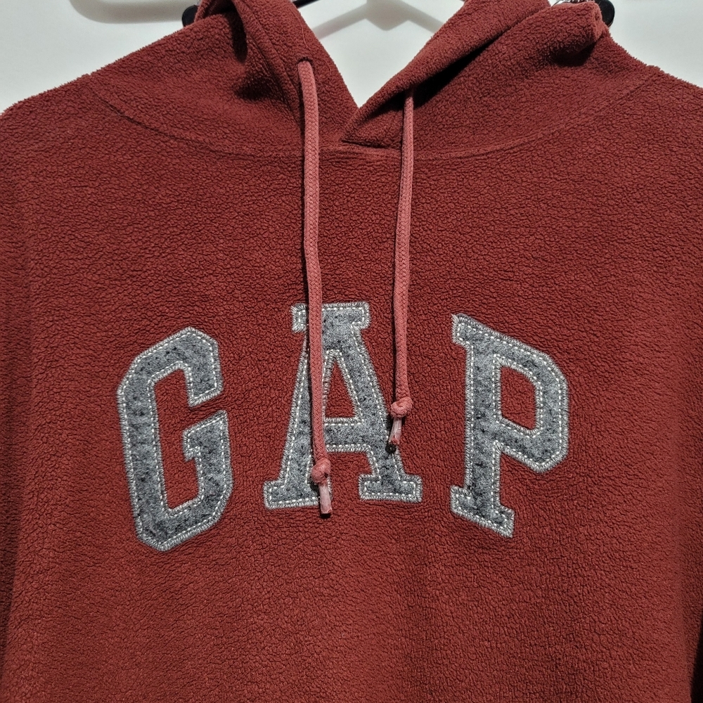 vintage y2k maroon gap sweatshirt hoodie pull on - Picture 9 of 14